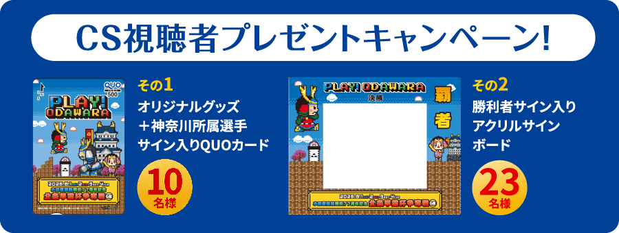 CS視聴者プレゼントキャンペーン！